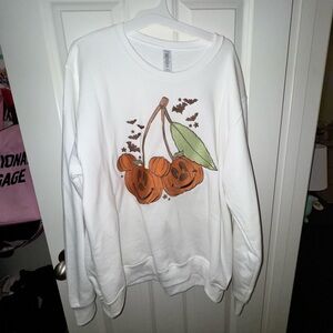 White Pumpkin Graphic Sweater Disney